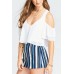 Blue Stripe Casual Shorts