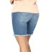 Blue Shredd Pocket Sexy Denim Shorts