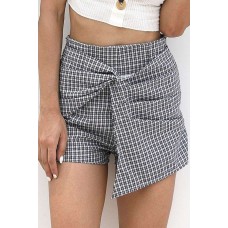 Asymmetrical Gingham Chic Shorts