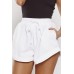 Drawstring Pocket Corduroy Casual Shorts