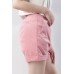 Pink Pocket Zipper Casual Shorts