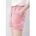 Pink Pocket Zipper Casual Shorts