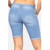 Light-blue Shredded Distressed Pocket Sexy Shorts