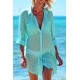 Light-Pocket Button Up Long Sleeve Casual Shirt Cover Up