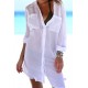 Pocket Button Up Long Sleeve Casual Shirt Cover Up