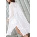 Lace Crochet Slit Side Pocket Casual Chiffon Cover Up