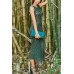 Teal Hollow Out Sleeveless Round Neck Casual Dress Cover Up