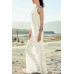 Beige Hollow Out Casual Maxi Dress Cover Up