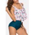 Floral Ruffles Sexy Tankini Swimsuit