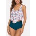 Floral Ruffles Sexy Tankini Swimsuit