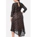 Crochet Round Neck Casual Plus Size Lace Dress