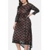 Crochet Round Neck Casual Plus Size Lace Dress