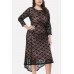 Crochet Round Neck Casual Plus Size Lace Dress