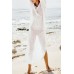 Crochet Hollow Out Hooded Casual Beach Dress Cover Up