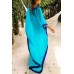 Blue Crochet Casual Maxi Chiffon Dress Cover Up