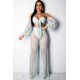 Light-Hollow Out See Through Tied Off Shoulder Sexy Pants Set