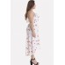 Floral Print Tied Ruffles Sexy Plus Size Overlap Slip Dress